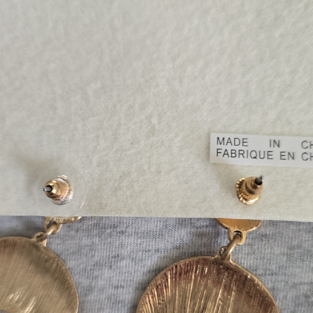Free People Gold and Green Earrings - Picture 4 of 4